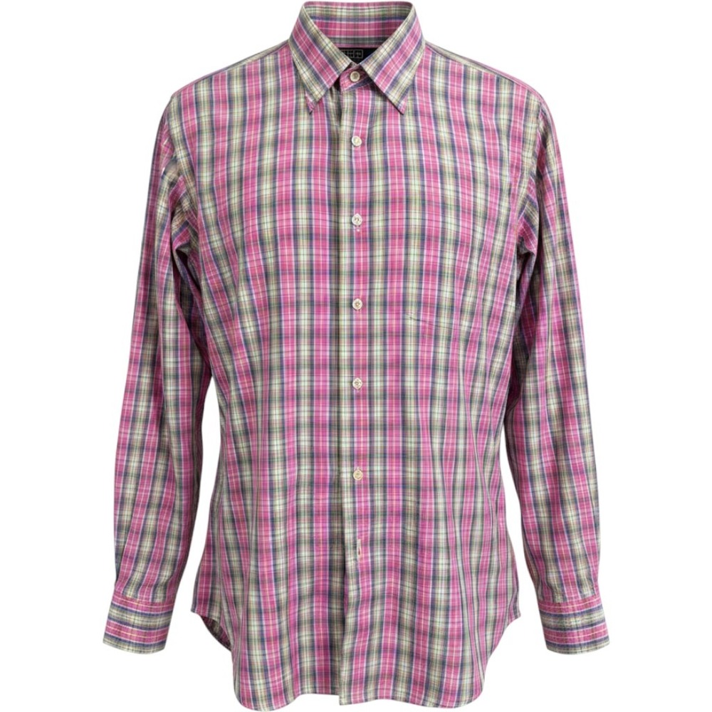 Polo Ralph Lauren Mens Regent Classic Fit Pink Plaid Cotton Shirt 16.5 L